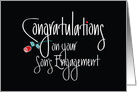Congratulations on your Son’s Engagement, with Red Rose card