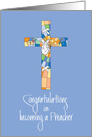 Congratulations on Becoming Preacher, Stained Glass Cross card