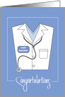 Congratulations for Chief Resident, Coat & Stethoscope card