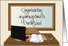 Hand Lettered Congratulations on Acceptance to Dental School card