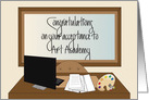 Congratulations on Acceptance to Art Academy, with Palette card