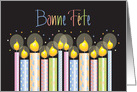 Bonne Fte for French Canadian Birthday with Candles card