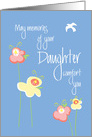 Sympathy for Loss of Daughter, Cheerful Flowers and Dove card