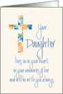 Sympathy in Loss of Daughter, Stained Glass Cross card