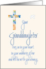 Sympathy in Loss of Granddaughter, Stained Glass Cross card