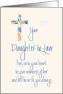 Sympathy in Loss of Daughter in Law, Stained Glass Cross card