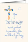 Sympathy in Loss of Brother in Law, Stained Glass Cross card