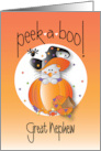 Halloween for Great Nephew Black Cat and Jack O Lantern in Witch Hat card