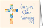 Second Church Anniversary Invitation, Stained Glass Cross card