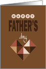 Hand Lettered Father’s Day, Stacked Wording with Cubic Heart card