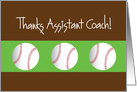 Thanks Assistant Baseball Coach, Trio of Baseballs card