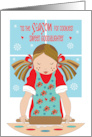 Hand Lettered Christmas for Goddaughter Tis the Season Cookie Baker card