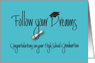 Graduation for High School Boy, Diploma and Mortar Board card