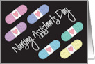 Hand Lettered Nursing Assistants Day 2023 with Rainbow Bandages card