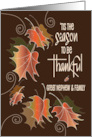 Thanksgiving Great Nephew & Family Tis the Season Autumn Leaves card