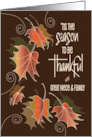 Thanksgiving Great Niece & Family Tis the Season with Autumn Leaves card