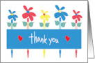 Thank you Child Care Provider Appreciation Day with Crayon Flowers card