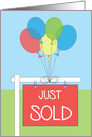 Congratulations for Selling Your Home, Colorful Balloon Bunch card