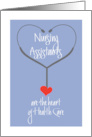 Hand Lettered Nursing Assistants Day 2024 Heart of Healthcare card