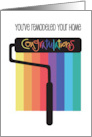 Congratulations on Remodeling your Home Rainbow Paint and Roller card