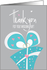 Thank you for Your Wedding Gift,Polka Dot Gift with Wedding Rings card