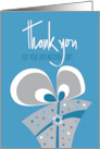 Thank you for the Bat Mitzvah Gift, Turquoise & Pink Gift, with Star card