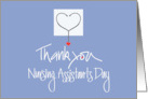 Hand Lettered Nursing Assistants Day 2025 Stethoscope and Heart card
