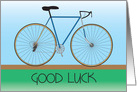 Good Luck to Cycler with Bicycle, Blue and Green card