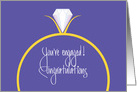 Engagement Congratulations, With Diamond Ring on Lavender card