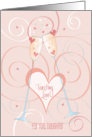 Wedding for Daughter, Toasting Love Champagne Glasses & Hearts card