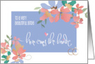 Wedding Congratulations For Bride Here Comes the Bride with Flowers card