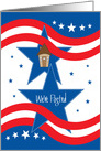 Military Announcement We’re Posted, House, Stripes & Stars card