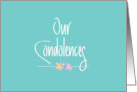 Business Sympathy and Condolences with Colorful Floral Accents card