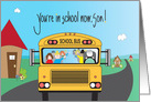 Kindergarten Congratulations for Son, with School Bus card