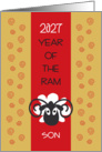 Chinese New Year Son, Year of the Ram 2027 card