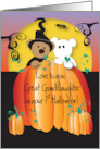First Halloween for Great Granddaughter, Pumpkin Peekers card