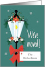 Christmas We’ve Moved with New Address Decorated Street Light card