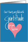 Thank you for Assistance, Our Hearts Are Filled with Gratitude card