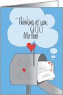 Thinking of You, Mother with Mailbox and Envelopes card