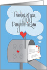 Thinking of You, for Daughter in Law, Mailbox with Envelopes card