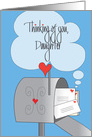 Thinking of You, for Daughter, Mailbox with Envelopes card