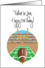 Birthday for Father in Law, Football and Goalpost card