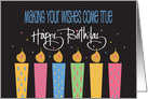 Birthday Gift Enclosed, Candles & Making Your Wishes Come True card