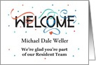 Festive Welcome to our Resident Team, with Custom Name card