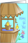 Get Well, Wishing Well and Wishing you Well with Flowers card