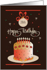Birthday on Thanksgiving Decorated Birthday Cake with Custom Age card