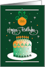 St. Patrick’s Day Birthday Shamrock Decorated Cake and Custom Age card