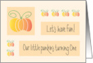 First Birthday for 1 Year Old with Fall Birthday Our Punkin’s One card