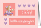 Invitation to 3 Year Old Birthday Party with Cuddler’s Turning Three card