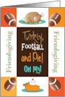 Friendsgiving Feast Oh My Invitation with Turkey, Football and Pie card